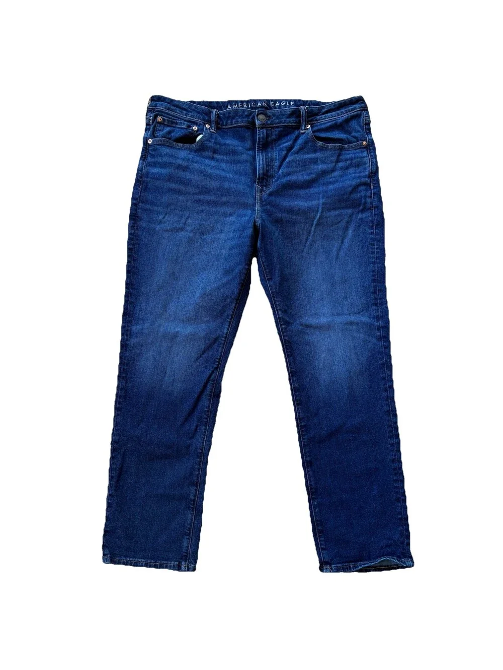 AMERICAN EAGLE Jeans Mens AirFlex 40x32 Medium Washed Blue Denim Slim Straight